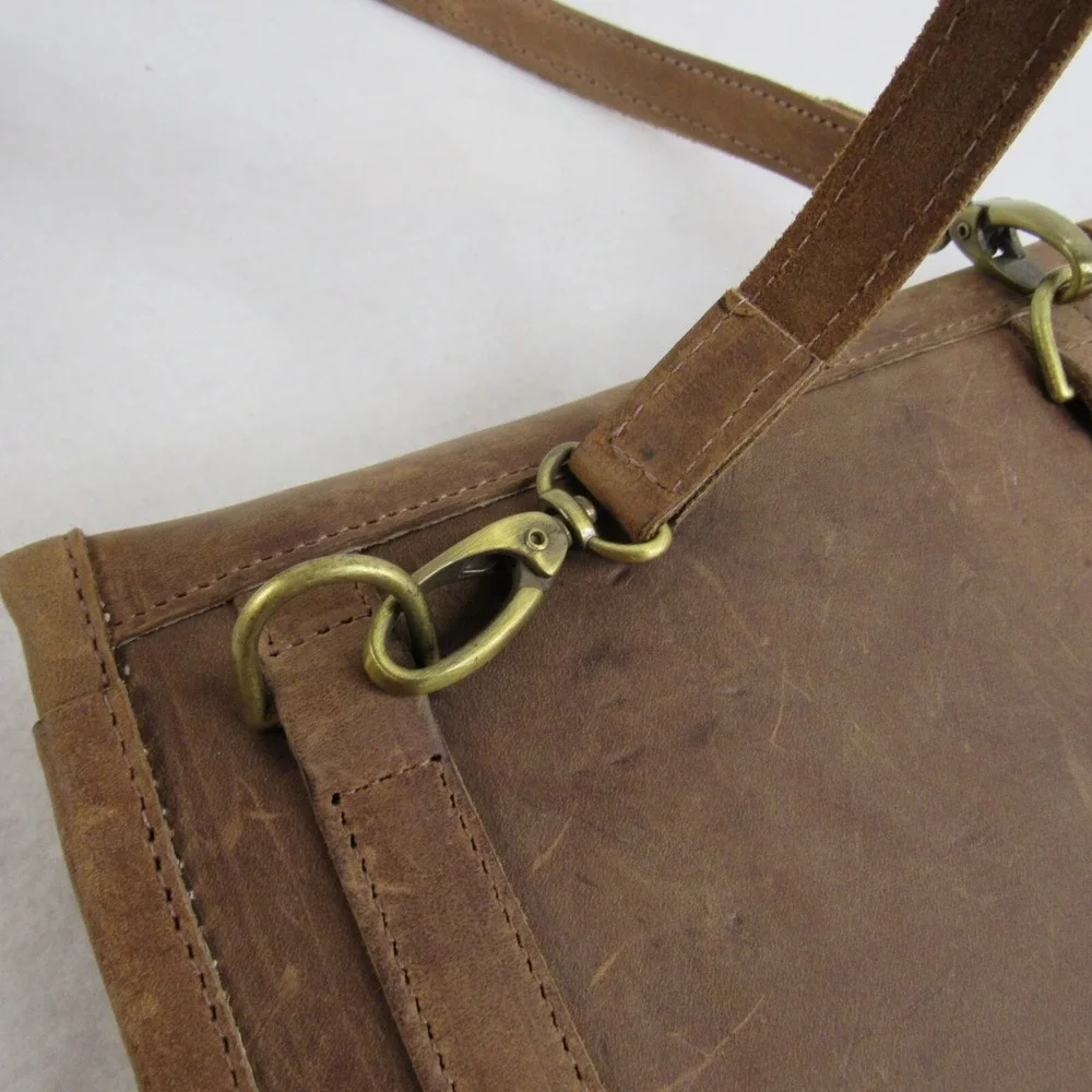 IPad Tablet Case Sleeve Temple Brown Oiled Leather WWII Canvas Shoulder Strap